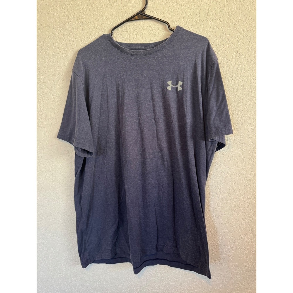 Under Armour T-Shirt Mens XL Navy Blue HeatGear Loose Fit Short Sleeve Tee